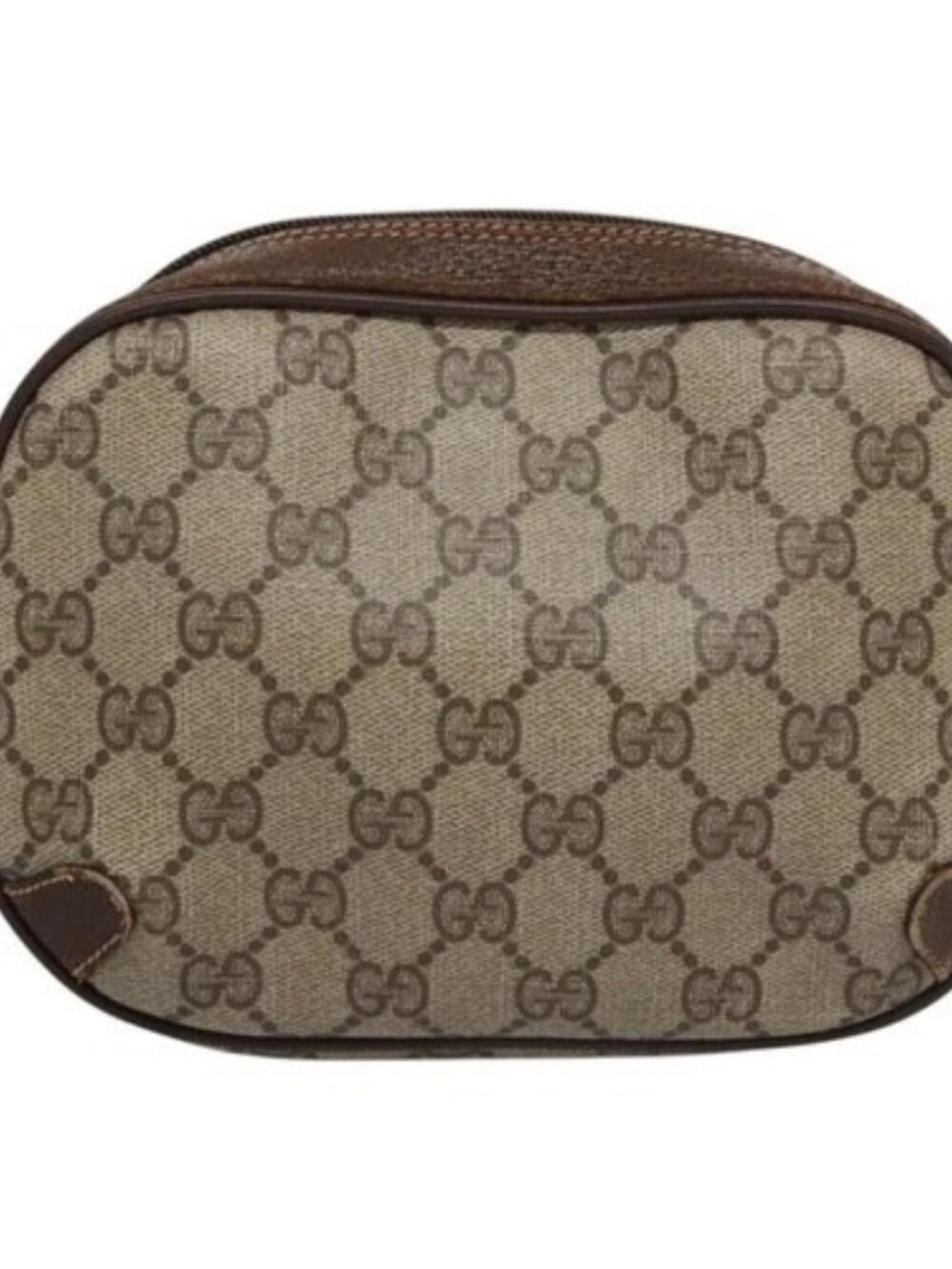 GUCCI GG Supreme Web Sherry Line Shoulder Bag PVC Beige Red Auth 99180 - Picture 2 of 15